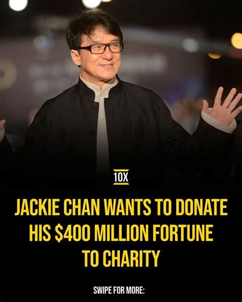 jackie chan donated his wealth|Jackie Chan Leaves Half His Fortune to Charity .